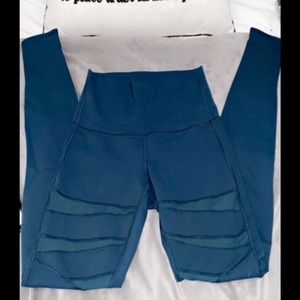 Blue Lululemon Align Mesh Leggings